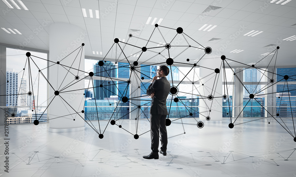 Networking and social communication concept as effective point for modern business Networking and social communication concept as effective point for modern business