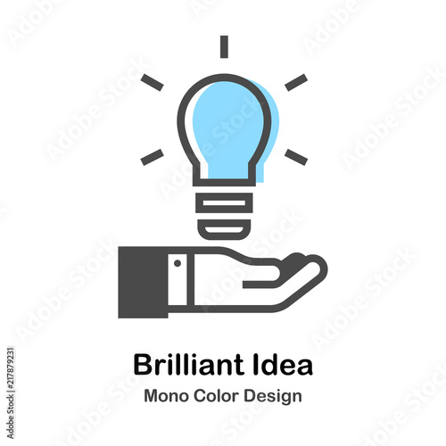 Brilliant Idea Mono Color Illustration