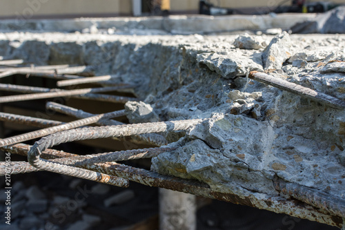 Reinforcement of concrete damaged on terrance and balcony photo