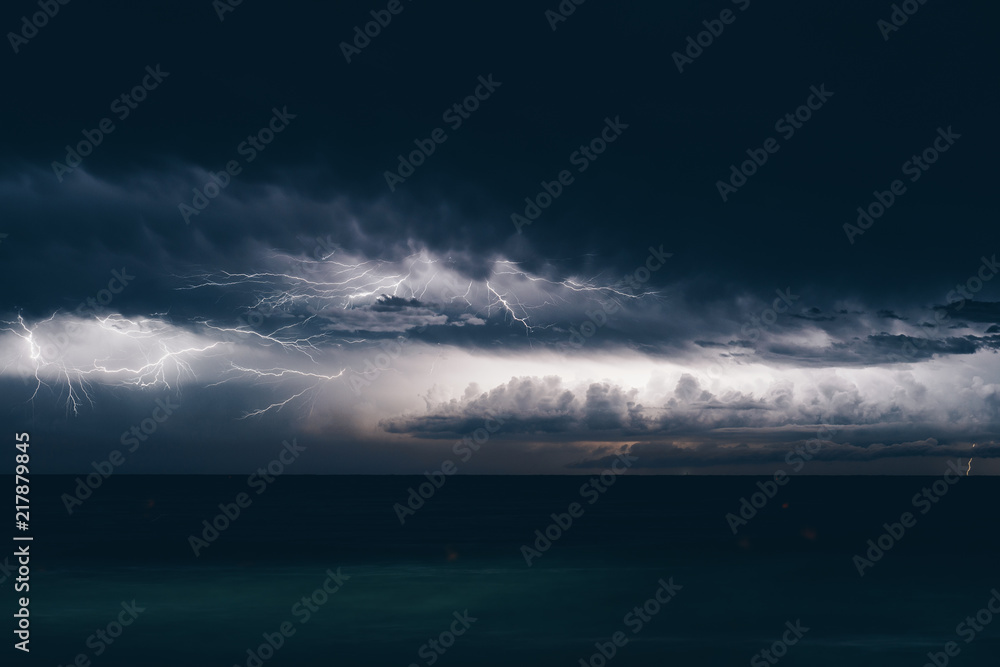 Fototapeta premium Thunderstorm At Sea