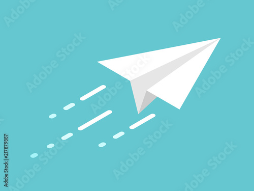 Isometric paper plane, movement