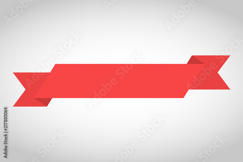 Red ribbon banner on gray background Free Download Red ribbon banner on gray background - GFXLoad