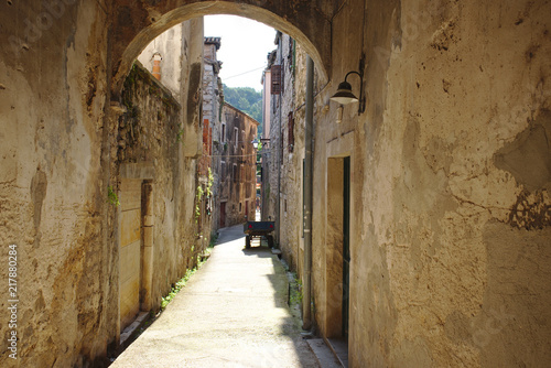 Nice narrow street from Skradin city in Croatia © andras_csontos