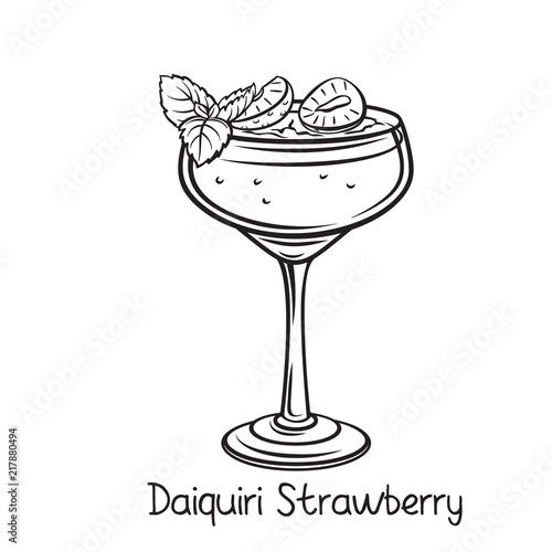 strawberry daiquiri cocktail