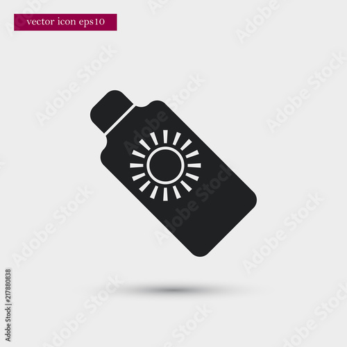 Sun cream icon. Simple vacation element illustration. Holiday symbol design from summer collection. Can be used in web and mobile.