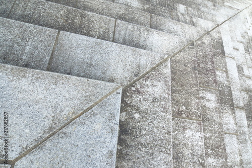                          - Stone steps of geometric patterns