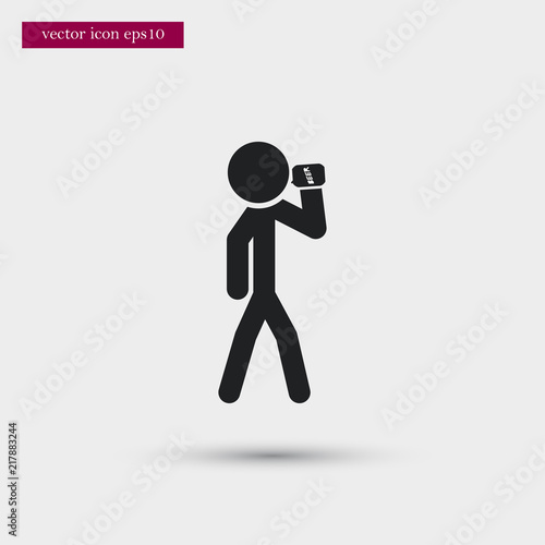 Man drinking beer icon. Simple vacation element illustration. Holiday symbol design from summer collection. Can be used in web and mobile. photo