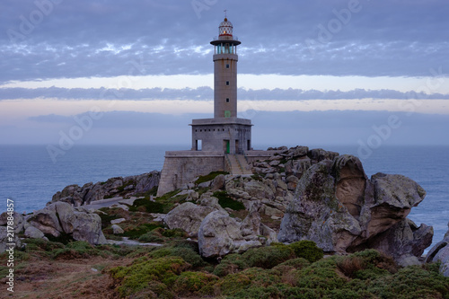 Lighthouse of Punta Nariga, Malpica, La Coruna, Spain.