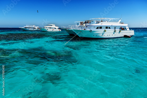 comfortable yachts are anchored © Volodymyr Shevchuk