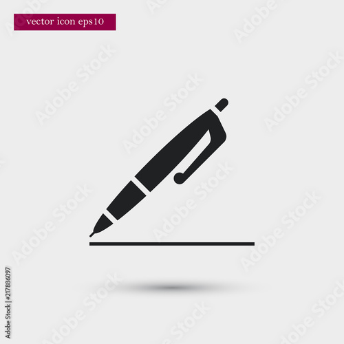 Pen icon. Simple ink element illustration. Vector symbol design from education collection. Can be used in web and mobile.