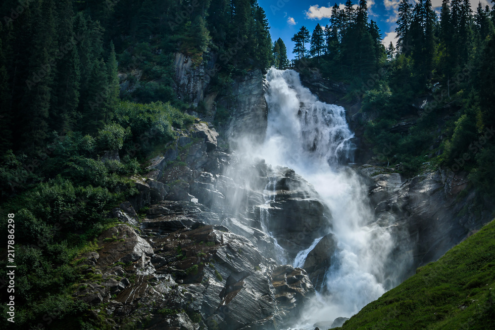 Naklejka premium Krimmler Wasserfälle, Salzburger Land Österreich