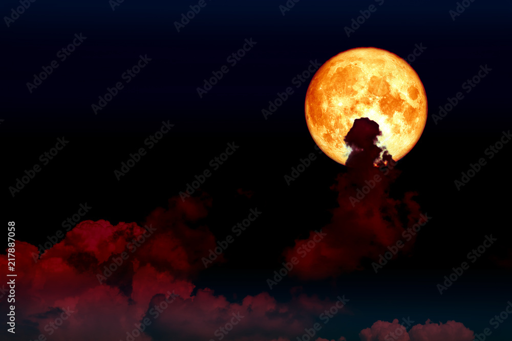 super full blood moon back over silhouette cloud night sky super full blood moon back over silhouette cloud night sky