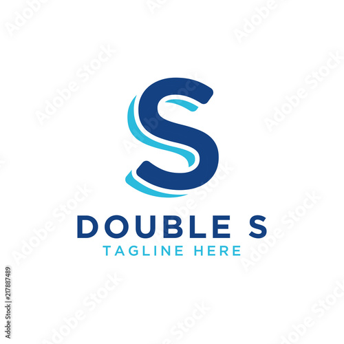 Initial letter s double logo design template