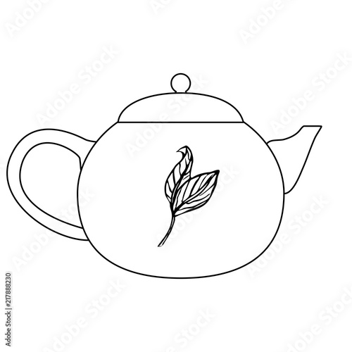 tea ceremony tea pot vector illustration