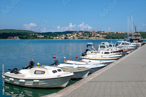 The port of ships in the Adriatic Sea