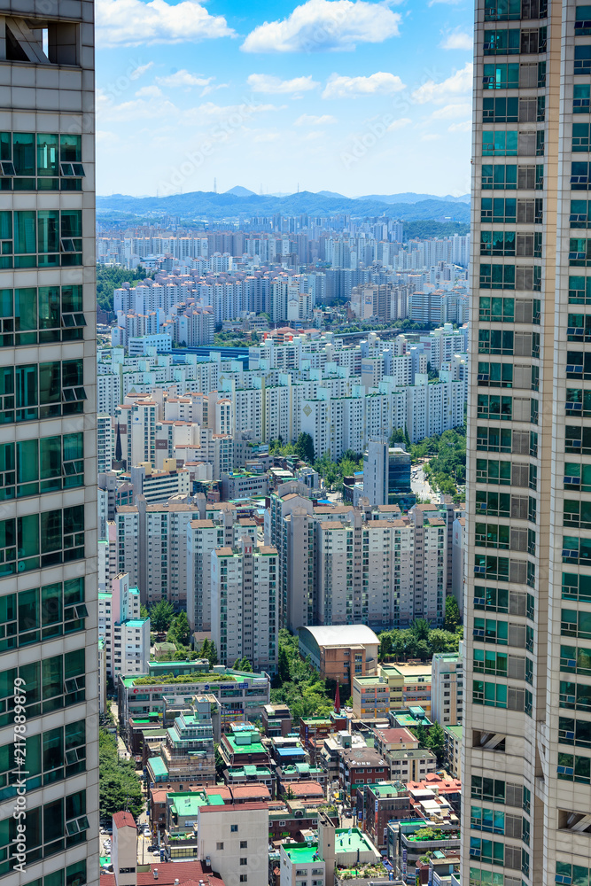 Fototapeta premium sky of Mokdong, Seoul