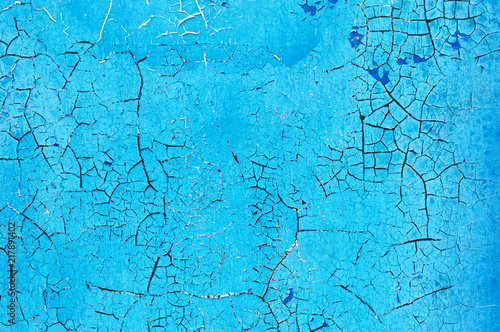 Сracked blue paint texture