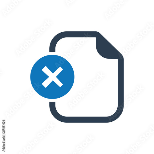 Document delete icon