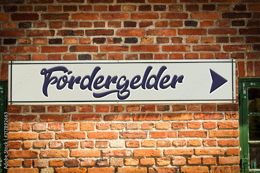 Fototapeta premium Schild 318 - Fördergelder