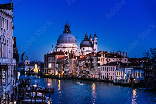 Beautiful view of water street and old buildings in Venice, ITALY © ilolab