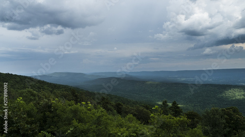 Stormy skies in the mountains, scenic vista