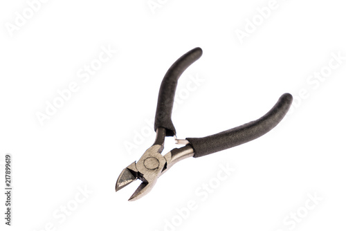 Side cut pliers for arts and crafts isolated on white