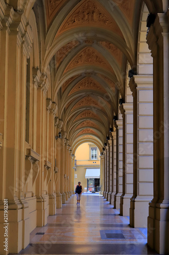 Porticato a Bologna in Emilia Romagna Italia