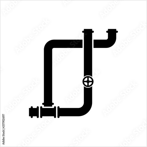 Pipe Icon, Pipe Fitting Icon, Water, Gas, Oil Pipeline, Plumbing Work
