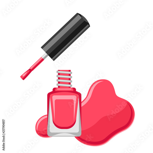 Illustration of bottle with nail polish.