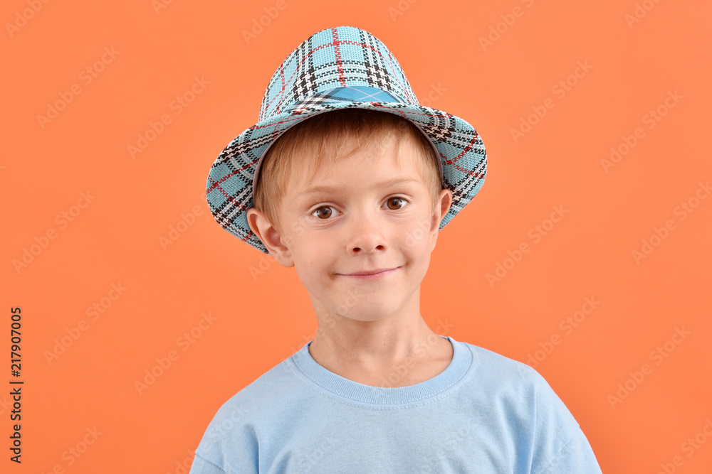 The boy is wearing a hat. Isolated young man. The boy is wearing a hat. Isolated young man.