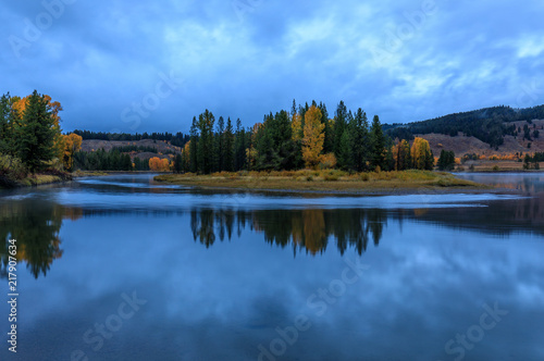 Teton Autumn Sunrise Reflection