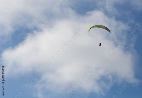 Paragliding in Serra do Larouco, Montalegre, Portugal.