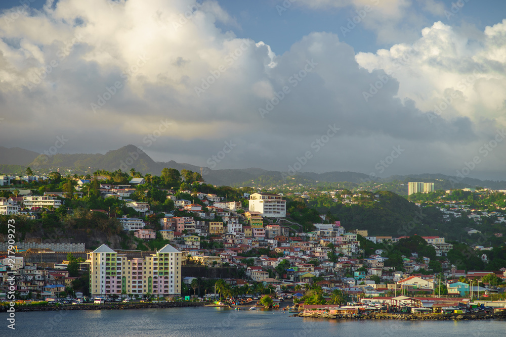 View of the city and coast of FORT-DE-FRANCE, MARTINIQUE