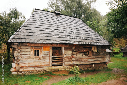 An ancient fairy-tale house of wood is on the outskirts of the village. It is evident that nobody lives there yet