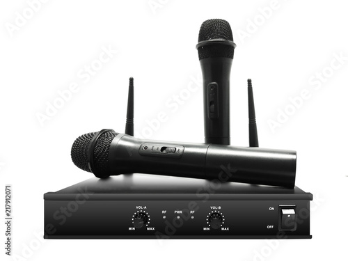 microphone and receiver on isolate background,with clipping path