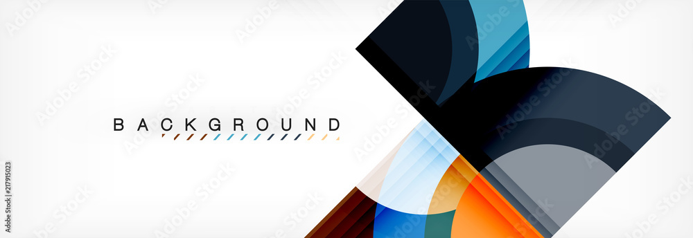 Vector circular geometric abstract background