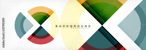 Vector circular geometric abstract background