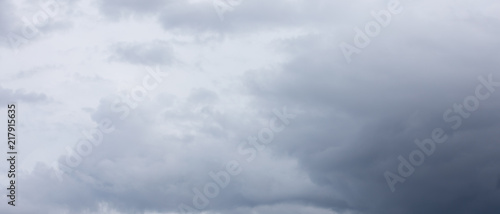 Panoramic gray rain clouds