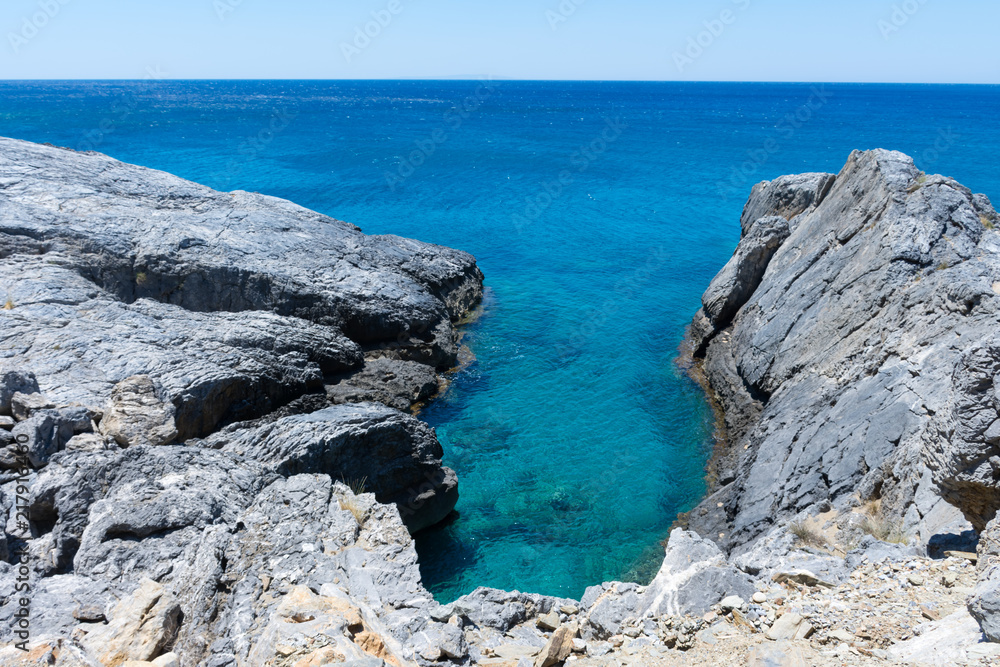 Crete. Sea bay of volcanic origin