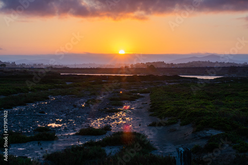 Sunrise over river 