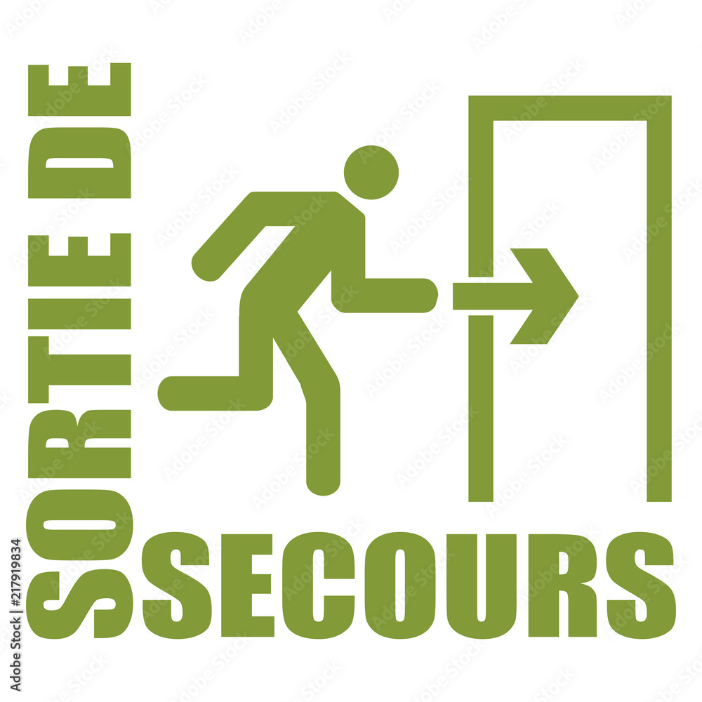 Logo sortie de secours. Logo sortie de secours.