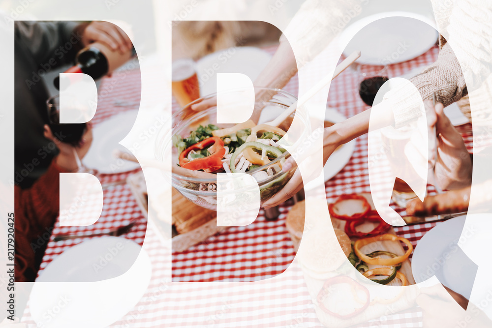 Fototapeta premium Fresh Vegetable Salad Concept. Holiday Vacation.