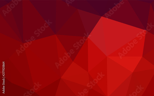 Dark Red vector triangle mosaic texture.