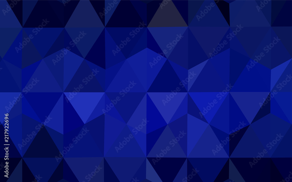 Obraz premium Dark BLUE vector polygonal background.