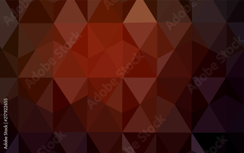 Dark Red vector gradient triangles pattern.