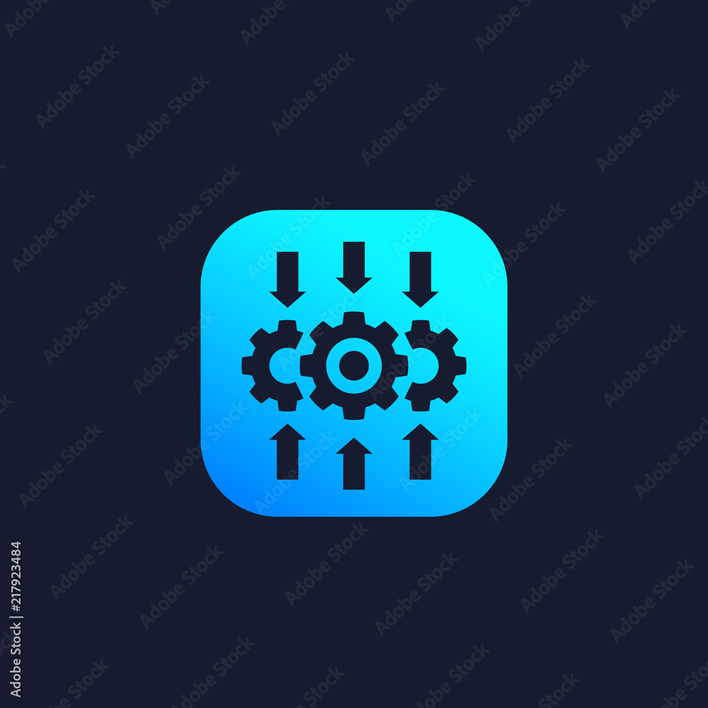 Integration, optimization software vector icon Integration, optimization software vector icon