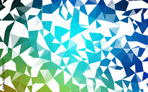 Light Blue, Green vector polygon abstract backdrop.