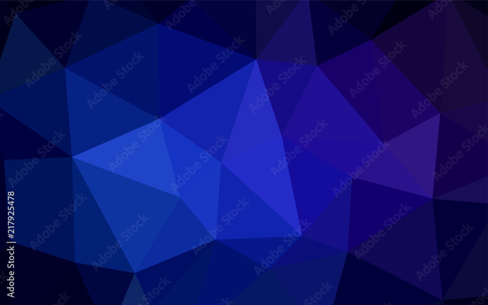 Obraz premium Dark BLUE vector abstract mosaic pattern.