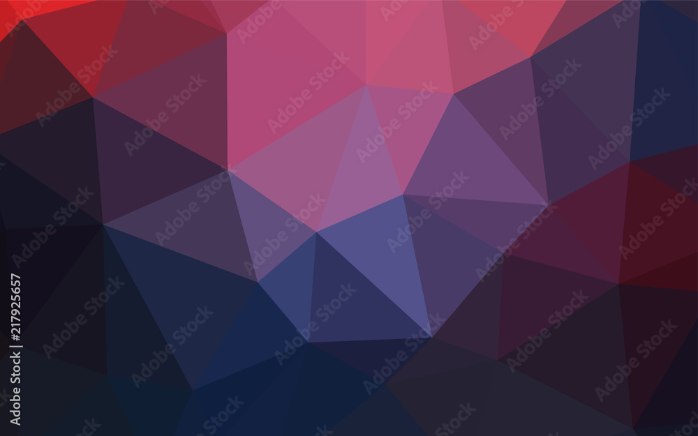 Obraz premium Dark Pink, Blue vector polygon abstract backdrop.