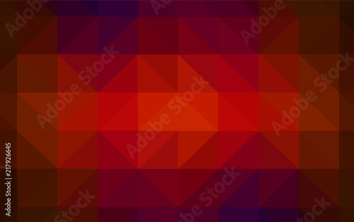 Dark Red vector abstract polygonal background.